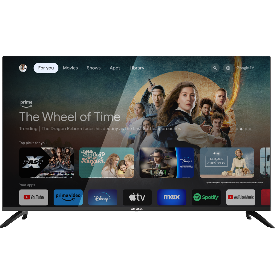 TV 50" Aiwa QLED UHD 4K Smart Android 4K Procesador Dual Core Con Dolby Vision y Dolby Audio
