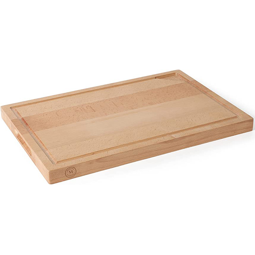 Tabla Para Cortar Martha Stewart De Madera De Haya Con Zanja Perimetral Marron