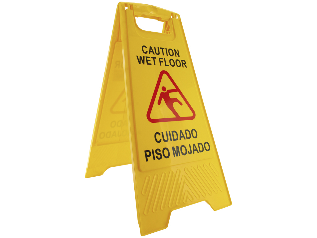 Tablero Plegable De Precaucion Piso Mojado Amarillo