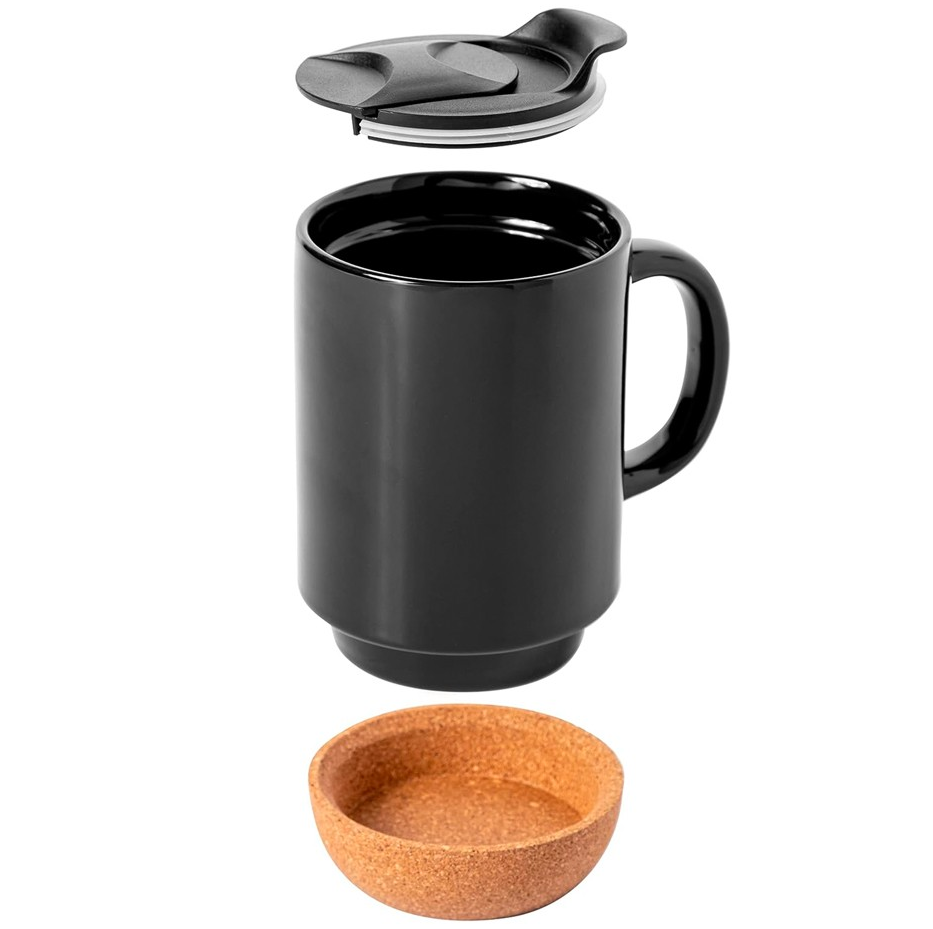 Taza Gibson Home Modani Con Tapa Y Base De Corcho