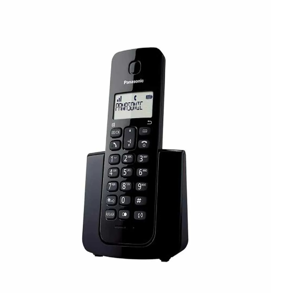Telefono Panasonic Inalambrico 1 Auricular Negro 10 Canales 50 Memoria Negro
