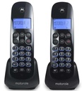 Telefonos Motorola (Par) Inalambricos Con ID De Llamadas Altavoz Contertador Digital Negro