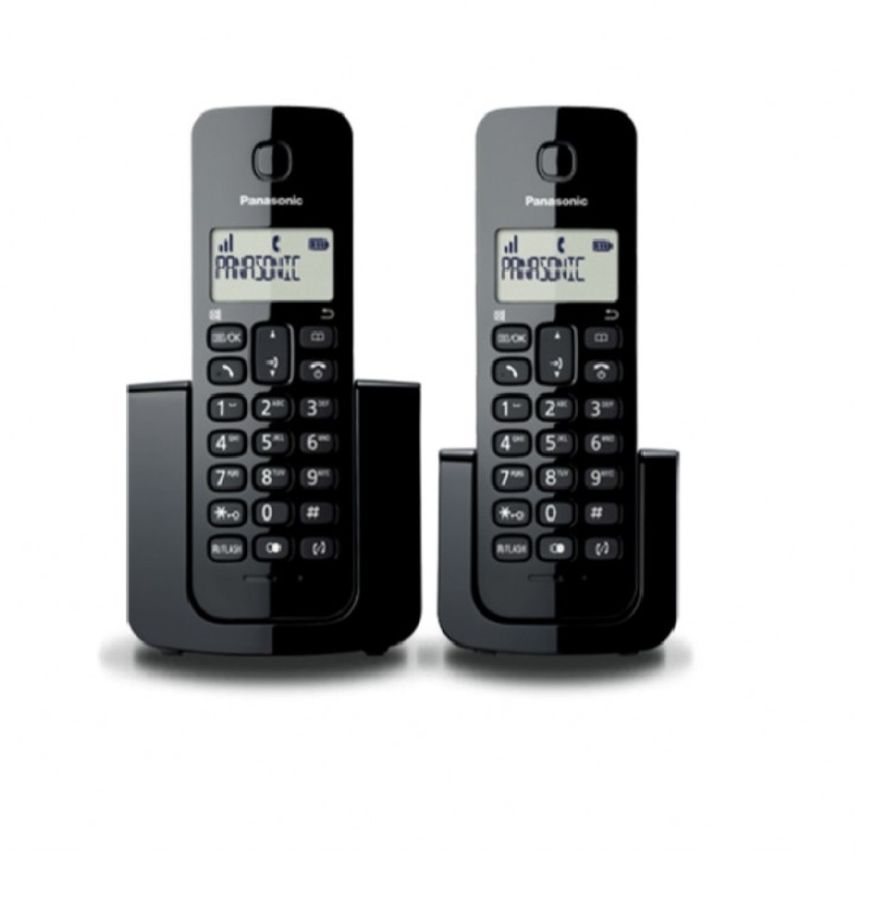 Telefonos Panasonic (Par) Inalambricos Con ID De Llamadas Alarma Localizador Negro