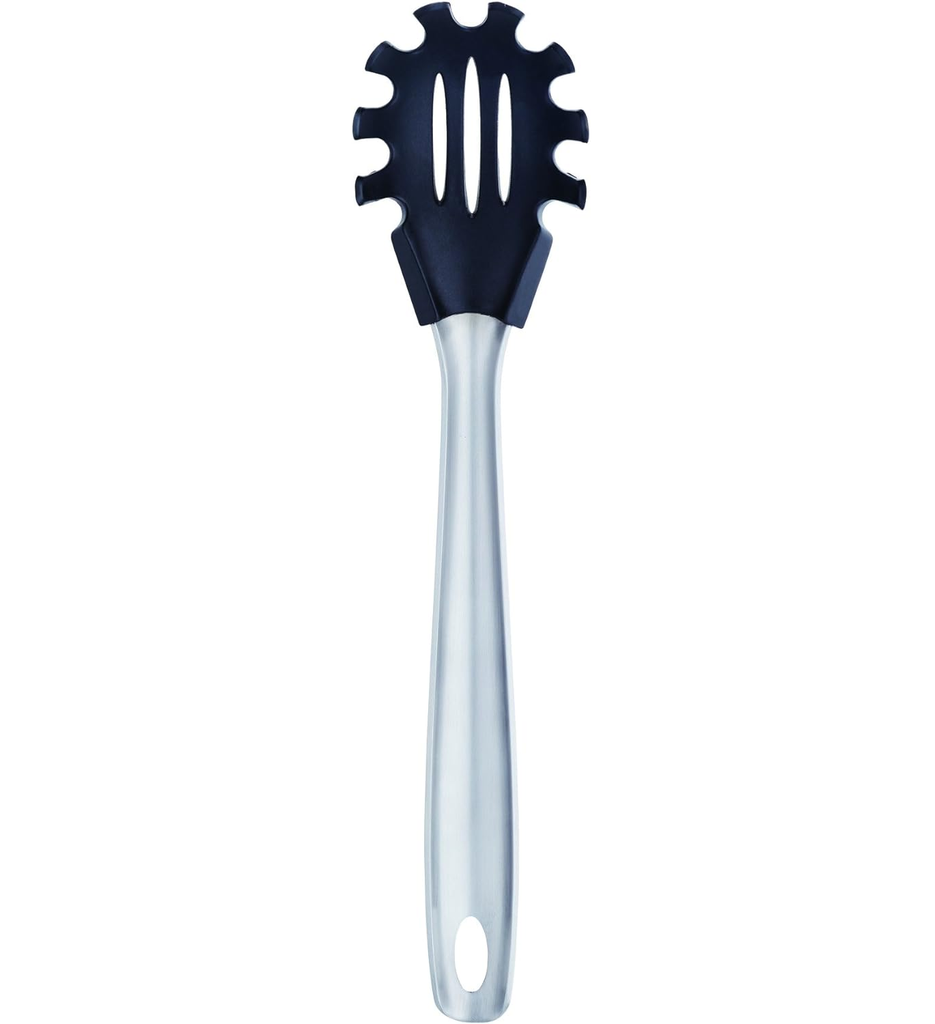 Tenedor Para Pasta Amco De Nylon Y Mango De Acero Negro Y Acero