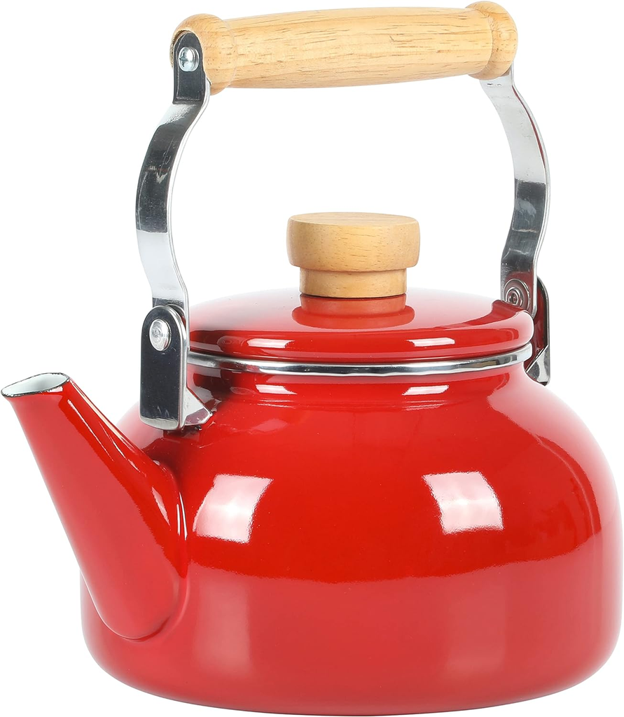 Tetera Mr Coffee Quentin 1.4 Lts Con Mango De Madera Rojo