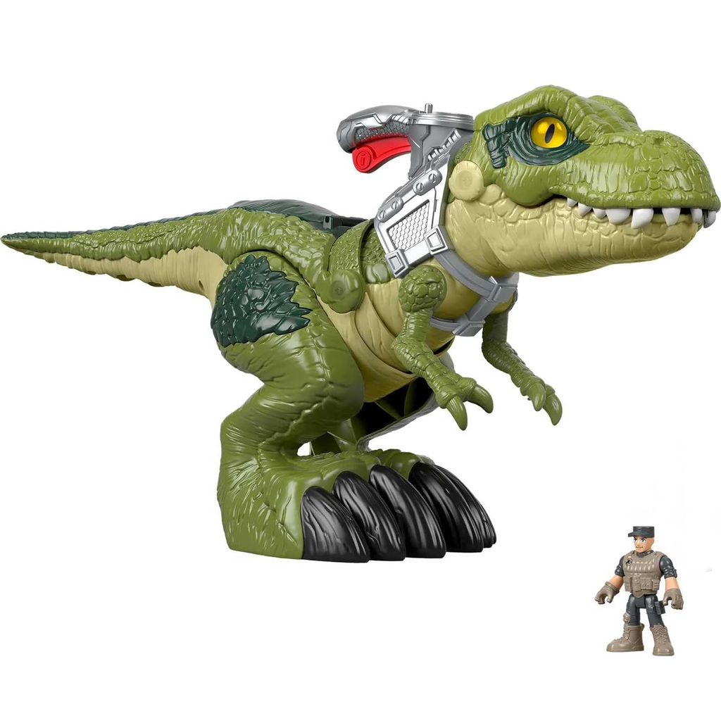 Tiranosaurio Megamandibula Fisher Price Jurassic World Verde