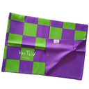 Toalla Vantow Microfibra Grande Con Cuadros Verde Y Morado
