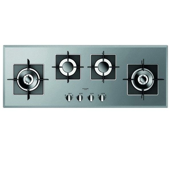 Tope A Gas 120 Cm Fulgor Con Perillas Encendido Electrico Acero