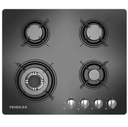 Tope A Gas 60 Cm Frigilux Vitroceramica Con Perillas Negro