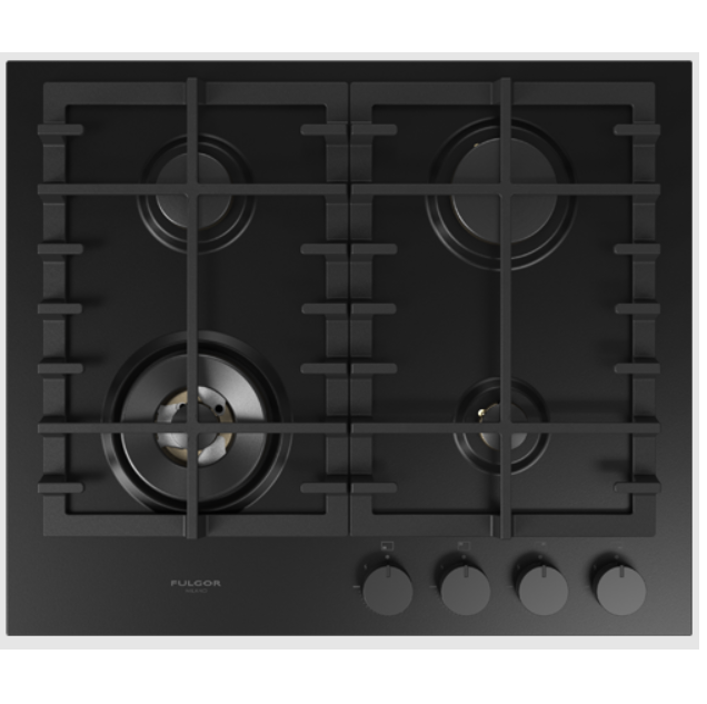 Tope A Gas 60 Cm Fulgor Negro Mate