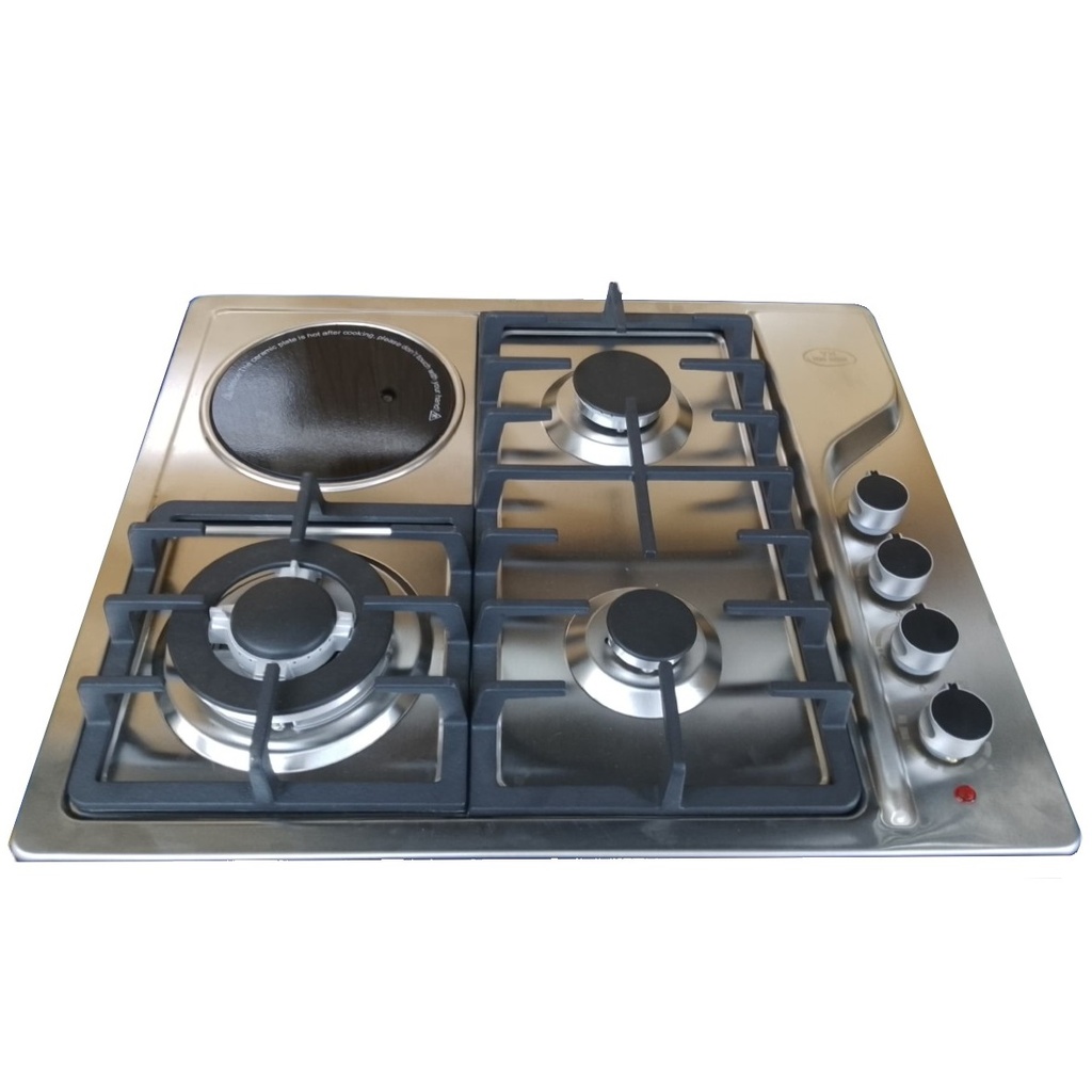 Tope A Gas 60 Cm Vene Hogar Con Perillas Acero