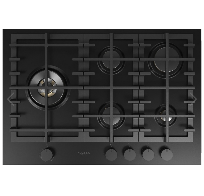 Tope A Gas 75 Cm Fulgor Negro Mate