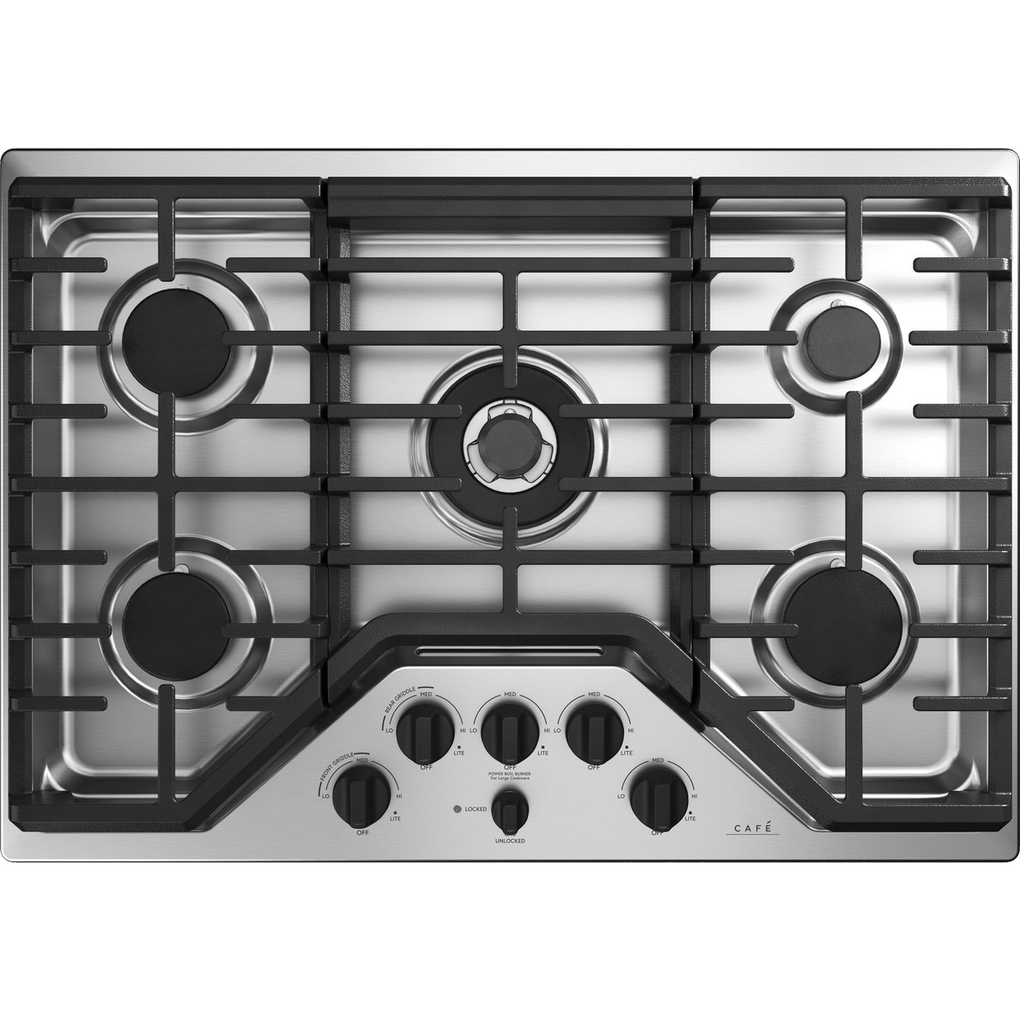 Tope A Gas 76 Cm Cafe Con Perillas Retroiluminadas Y Quemador Triple Llama Acero