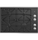 Tope A Gas 76 Cm GE Vitroceramica Negro