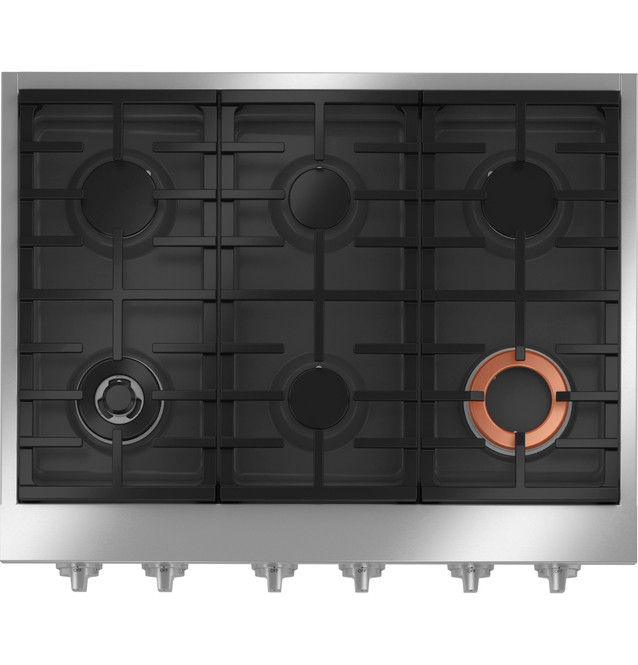 Tope A Gas 90 Cm Cafe Professional Con Perillas Y Quemador Inspiral Acero