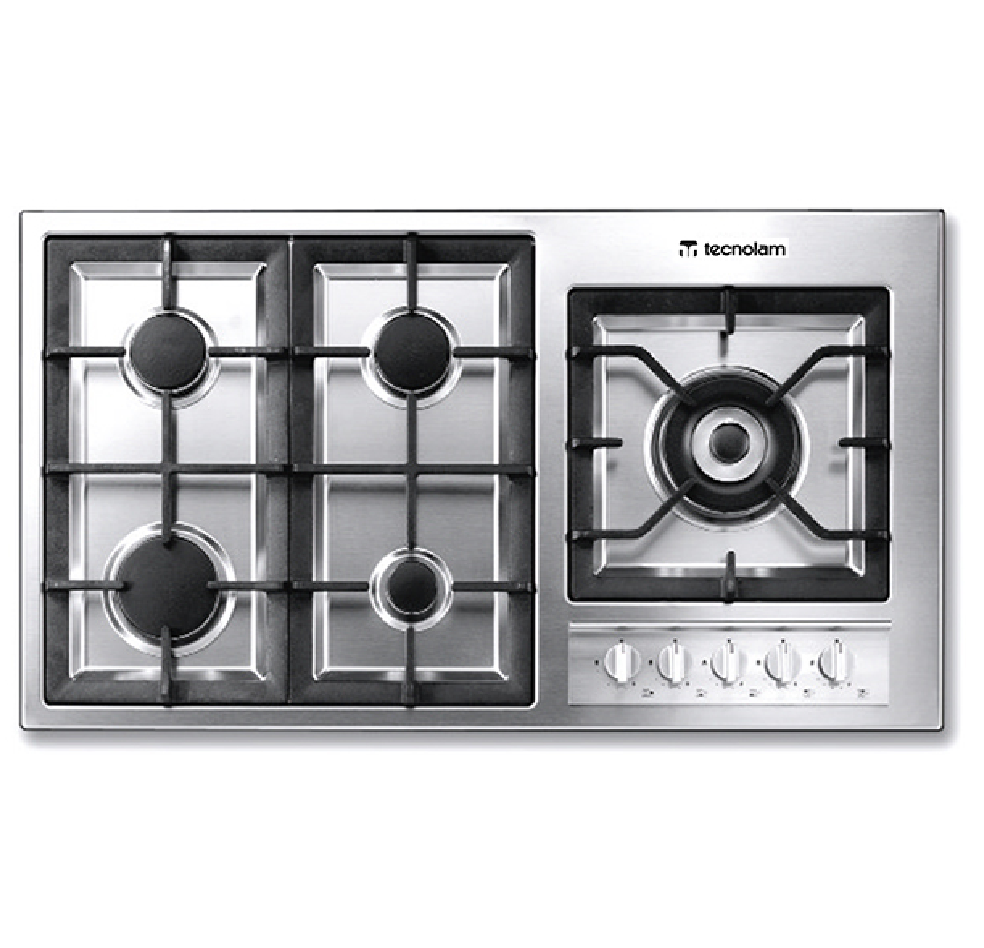 Tope A Gas 90 Cm Tecnolam Con Perillas Acero