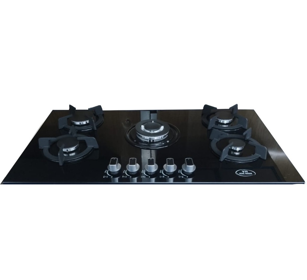Tope A Gas 90 Cm Vene Hogar Con Perillas Negro
