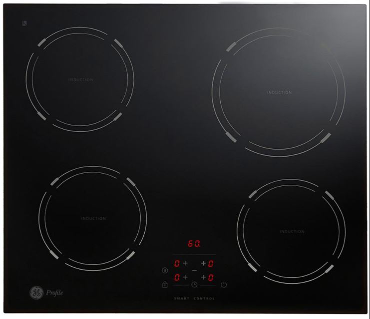 Tope Electrico 60 Cm GE Profile Control Tactil Vitroceramica Negro