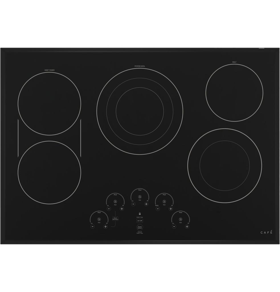 Tope Electrico 76 Cm Cafe Tactil Vitroceramica Negro De Lujo