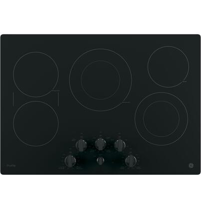 Tope Electrico 76 Cm GE Profile Quemadores Doble Llama Control Tactil Deslizante Vitroceramica Negro