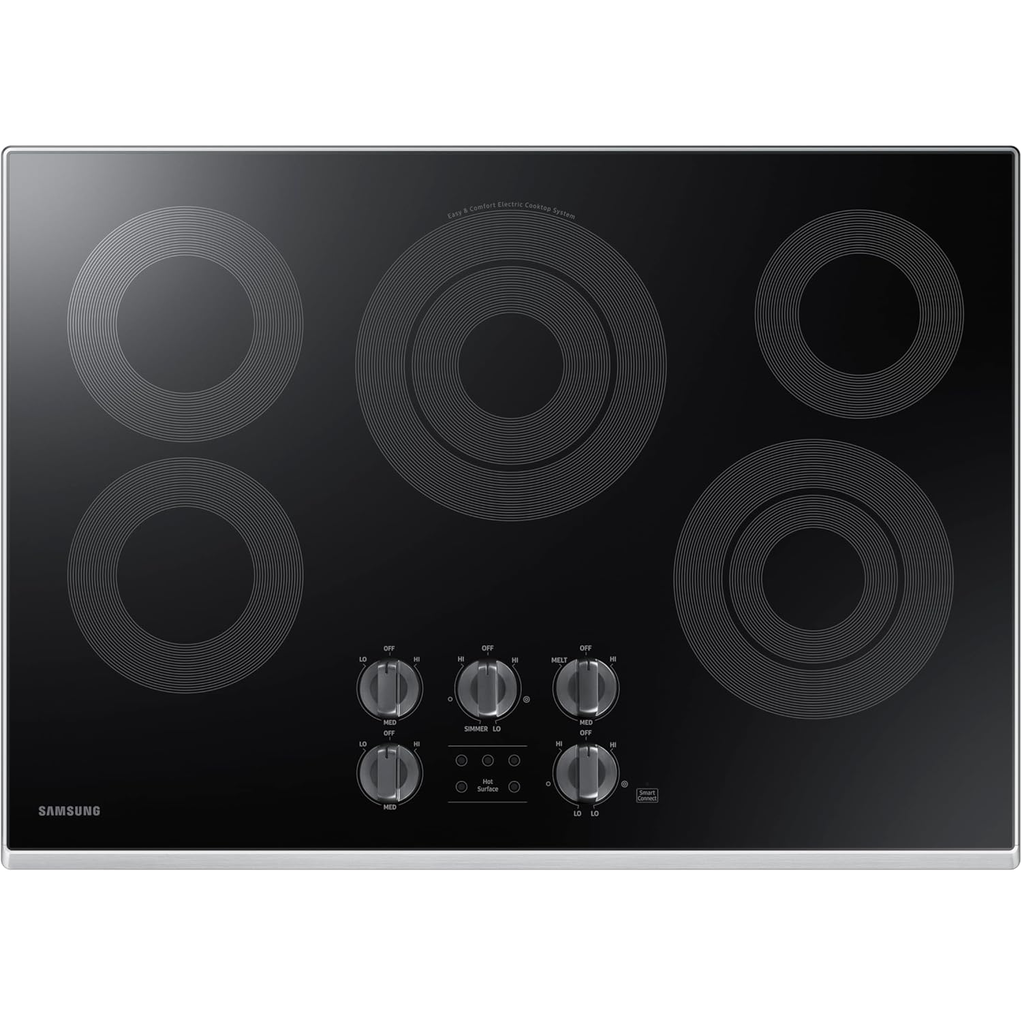 Tope Electrico 76 Cm Samsung Smart Con Perillas Vitroceramica Negro