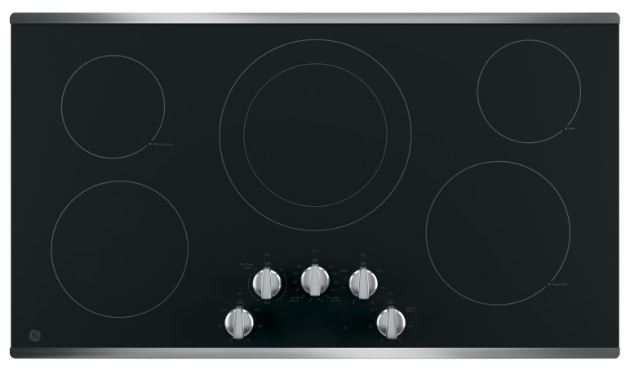 Tope Electrico 90 Cm GE Con Perilla Vitroceramica Negro