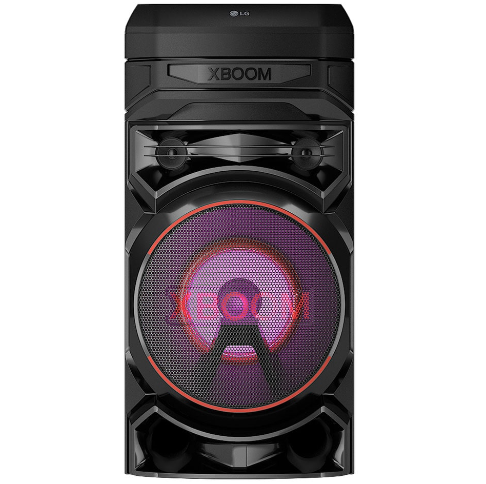 Torre De Sonido LG Xboom Rnc5 Con Bluetooth Potenciador De Bajos Iluminacion De Ritmo Kareoke Negro