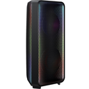 Torre De Sonido Samsung Recargable Bidireccional Con Bluetooth Efectos De Iluminacion Resistencia Al Agua 240W Negro