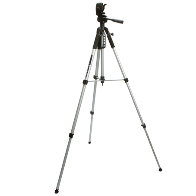 Tripode Konus 3 Pod-6 3 Secciones Altura 165 Cm Con Bolsa De Nylon Negro Y Plateado