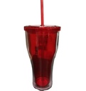 Vaso CocaCola 591 Ml Rojo Transparente
