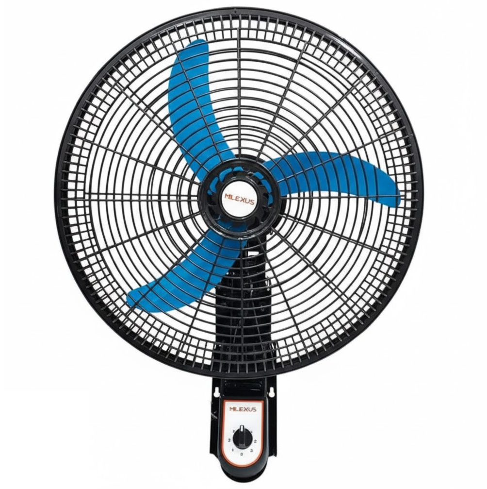 Ventilador De Pared Milexus 46 Cm 3 Vel 3 Aspas Oscilante Azul