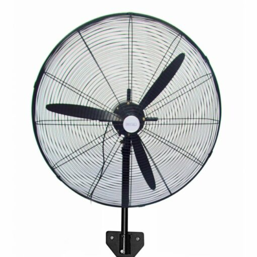 Ventilador De Pared Royal Industrial 76 Cm 3 Vel 3 Aspas Oscilante Negro