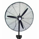 Ventilador De Pared Royal Industrial 76 Cm 3 Vel 3 Aspas Oscilante Negro