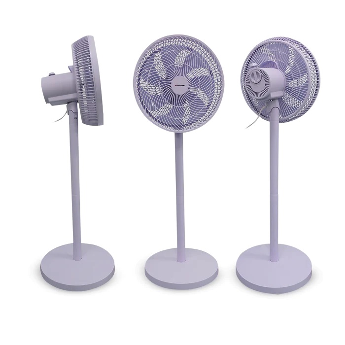 Ventilador De Pedestal Blaupunkt 36 Cm 3 Vel 7 Aspas Oscilante De Plastico Morado
