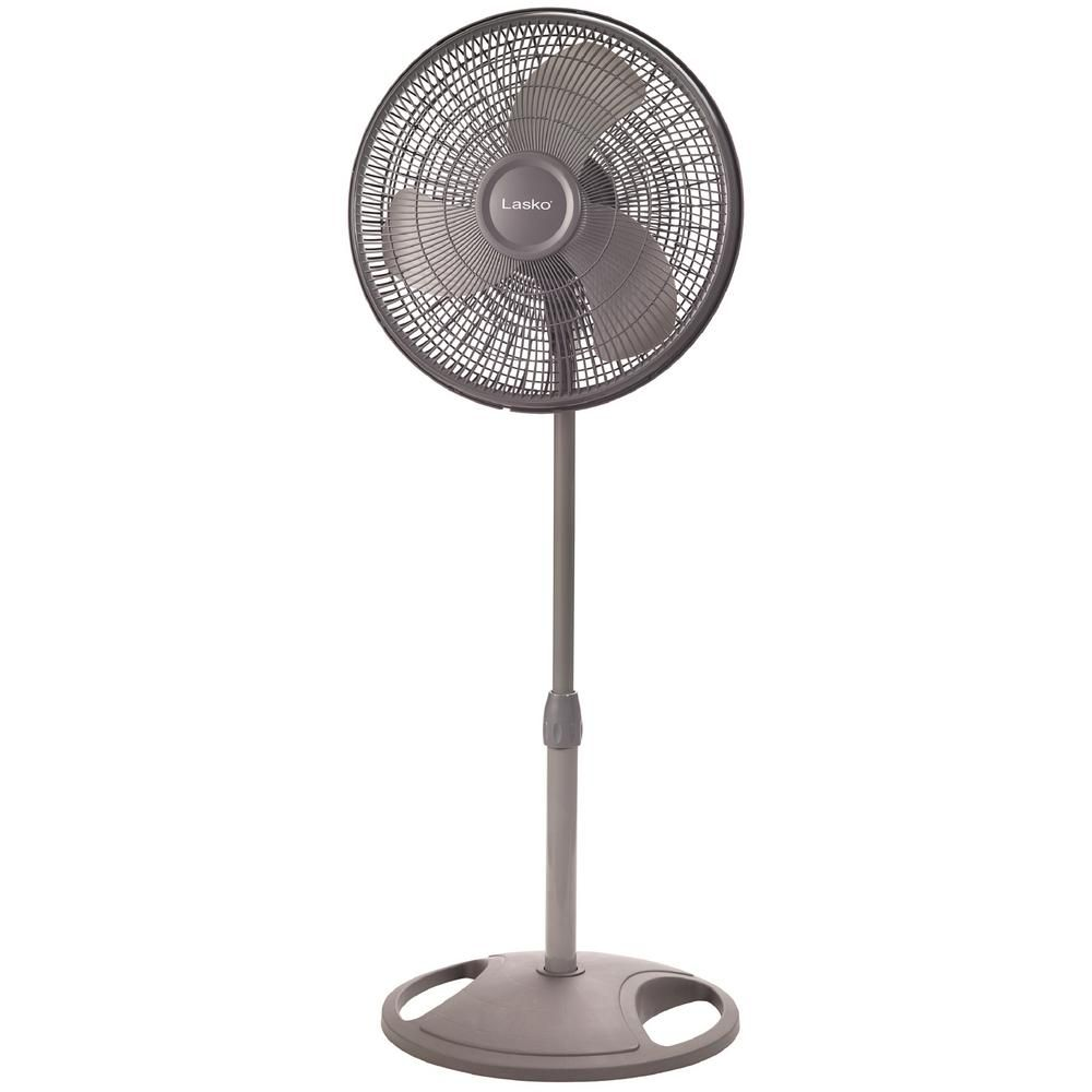 Ventilador De Pedestal Lasko 40 Cm 3 Vel Oscilante Gris