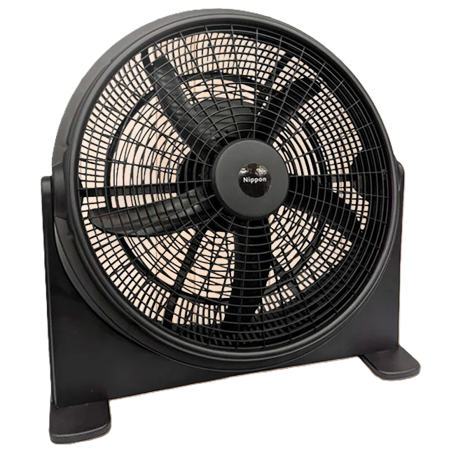 Ventilador De Piso Nipon 50 Cm 3 Vel 5 Aspas Inclinacion Ajustable Negro 