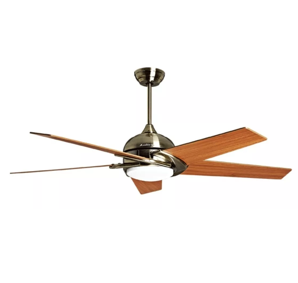 Ventilador De Techo Westinghouse Demeter 132 Cm 3 Vel 5 Aspas Con Control Lampara De Luz Led Marron 