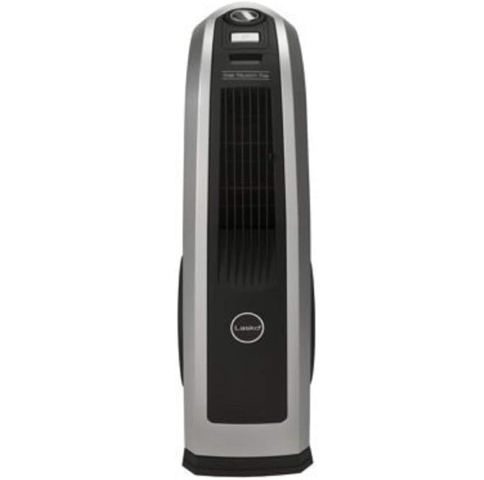 Ventilador De Torre Lasko 76 Cm 3 Vel Oscilante Con Asa Portatil Plateado Y Negro