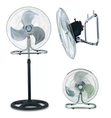 Ventilador Transformable Newkool 45 Cm 3 Vel 3 Aspas 3 en 1 Plateado