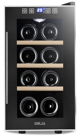 Vinera Drija 26 Cm 8 Botellas Panel Digital Negro