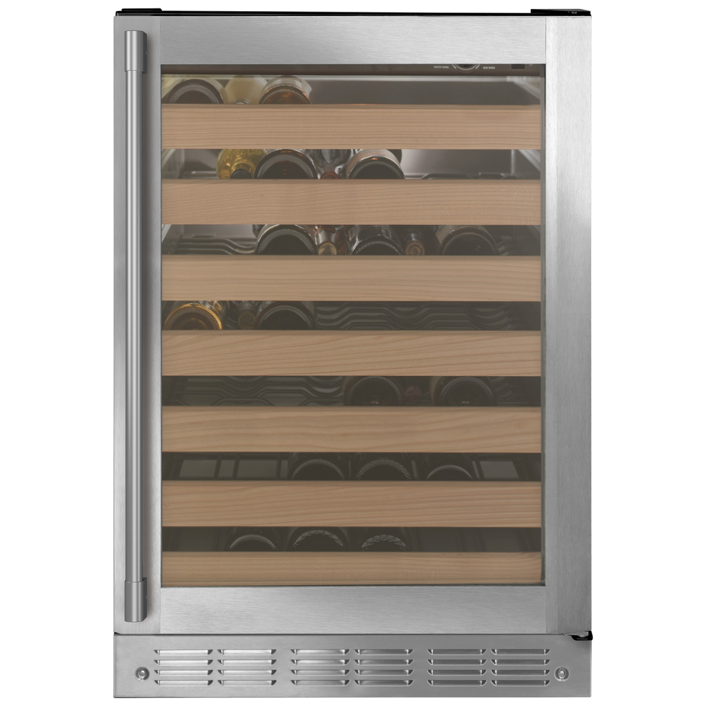 Vinera Monogram 60 Cm 57 Botellas Controles Tactiles Digitales Puerta Batiente Reversible Empotrable Acero