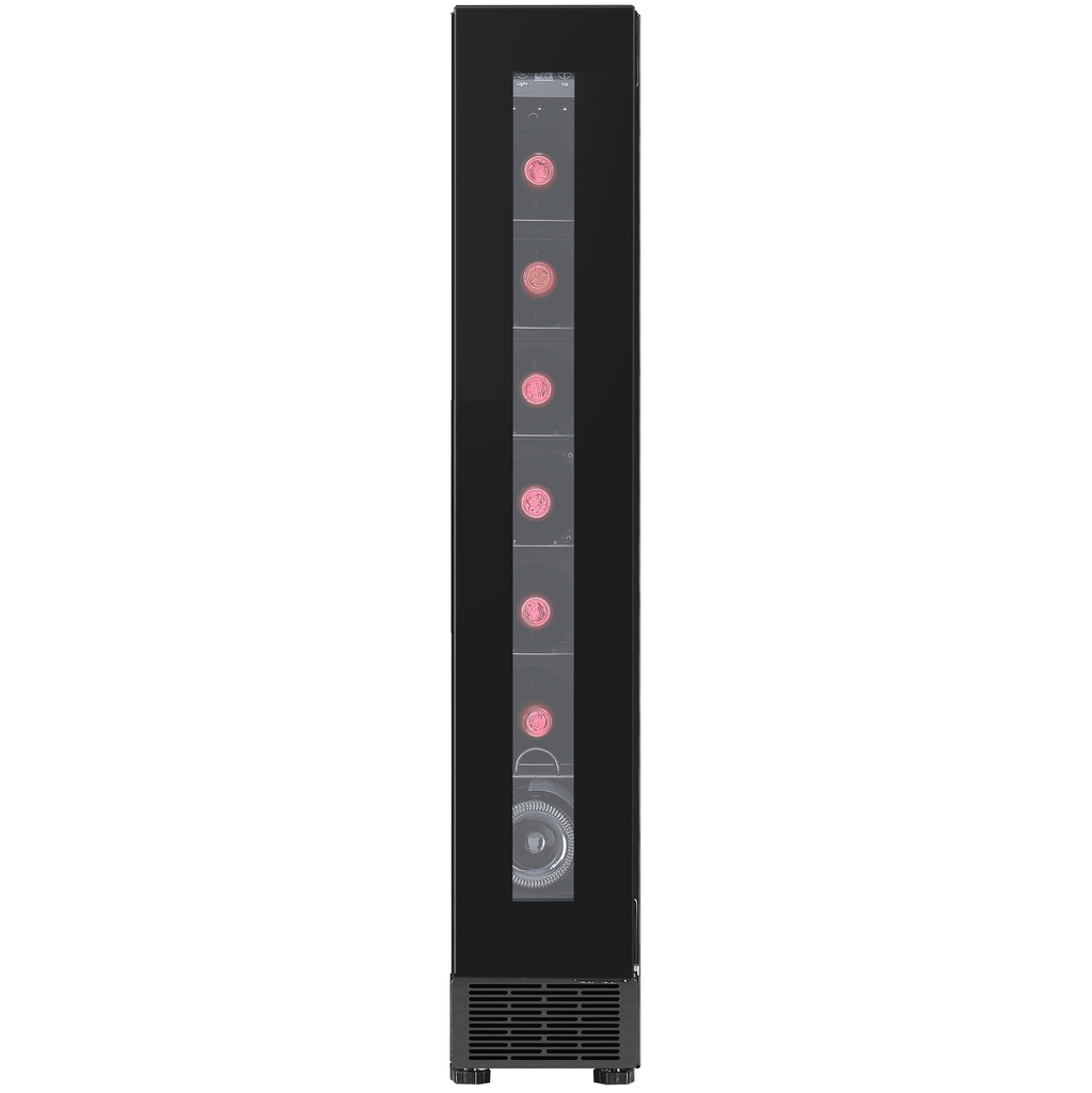 Vinera Tecnolam 15 Cm 7 Botellas Panel Tactil LED Luz Interior Doble Zona Negro