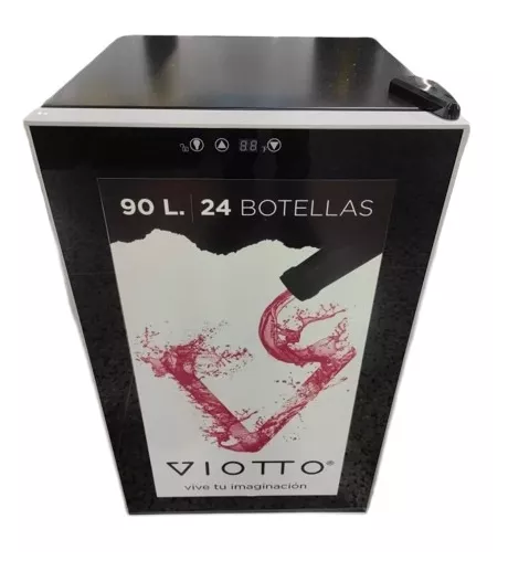 Vinera Viotto 43 Cm 24 Botellas Negro