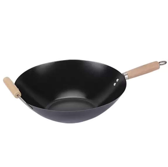 Wok Oster Findley 35 Cm Con Mango De Madera Negro