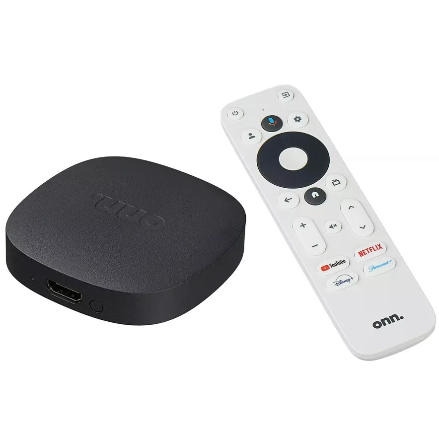 Oon Google TV Box 4K Transmisor De Medios UHD Con Wi-Fi Bluetooth Dolby Audio Negro