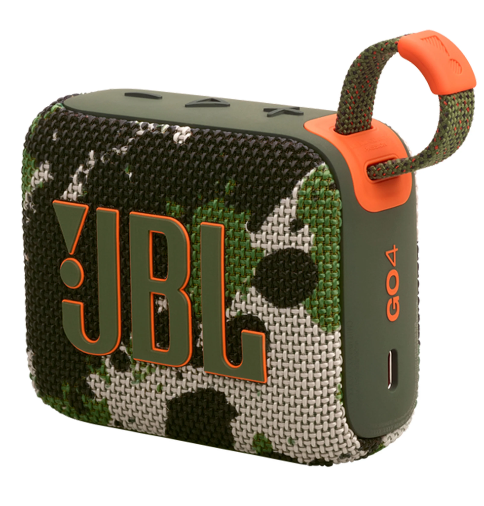 Corneta JBL GO 4 Portatil Recargable Con Playtime Boost Bluetooth Resistente Al Agua Y Polvo Camuflaje
