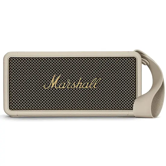 Corneta Marshall Middleton Portatil Recargable Bluetooth Sonido 360° Resistente Al Agua Y Polvo Beige 