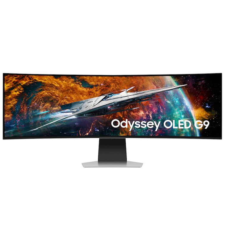 Monitor 49" Samsung Gaming DQHD OLED Neo Quantum Curvo Odyssey G9 0.03 ms 240Hz Plateado