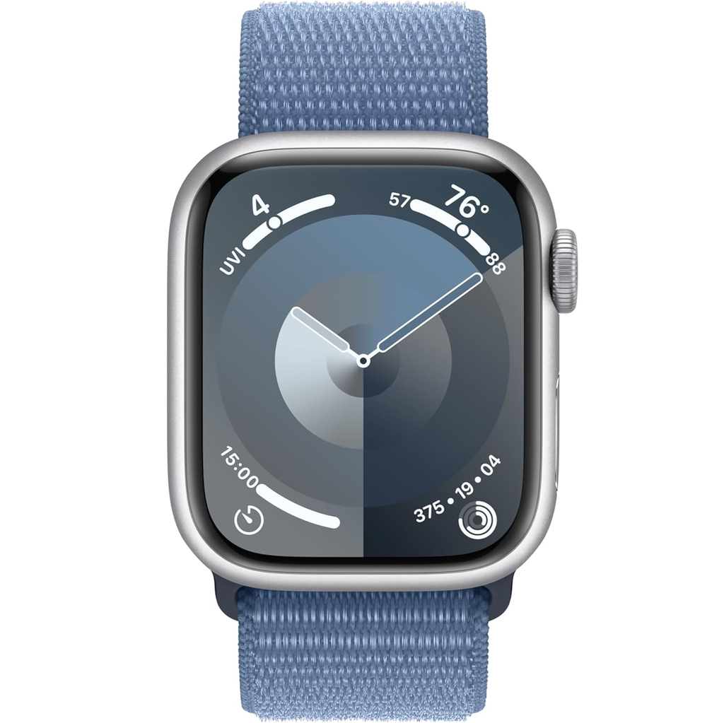 Reloj Apple Watch Series 9 1.6" Funcion Doble Toque Y Sensor De Oxigeno En Sangre Plateado Y Azul