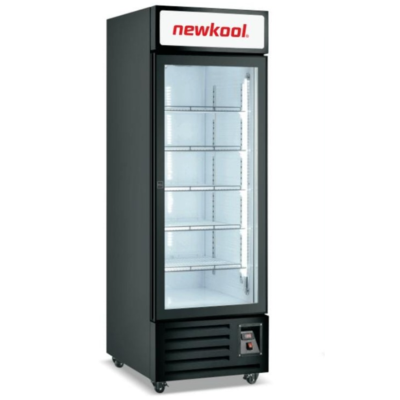 Congelador Exhibidora Vertical Newkool 450 Lts 1 Pta Negro